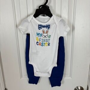 Koala Kids Baby My First Easter Outfit Set Bodysuit Pants 3-6M - NWOT